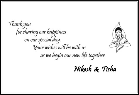 Wedding thank you card 7 - Parekh Cards